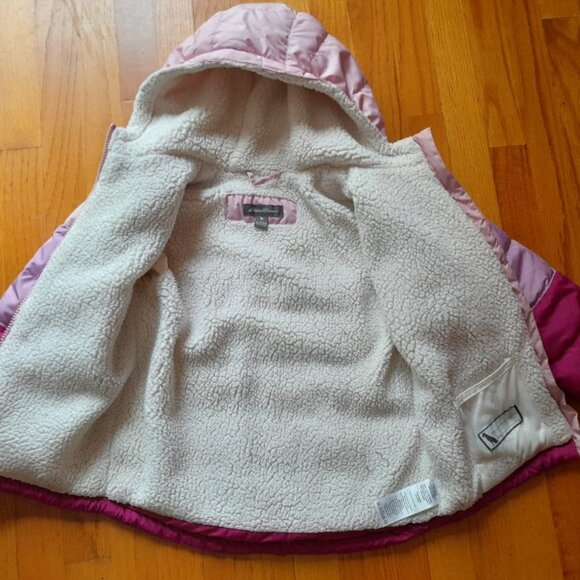 Eddie Bauer Sherpa lined Down Winter coat 5-6T - Picture 3 of 5